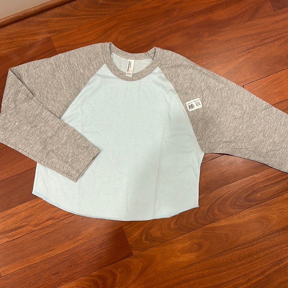 NWT American Apparel 50/50 women’s crop top tee shirt - M